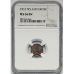 1 grosz 1932 - NGC MS66 BN