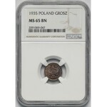 1 grosz 1935 - NGC MS65 BN