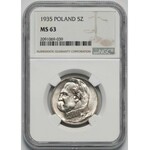 Piłsudski 5 złotych 1935 - NGC MS63