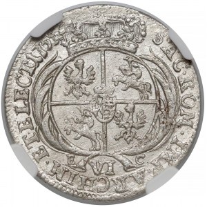 August III Sas, Szóstak Lipsk 1755 EC - NGC AU58