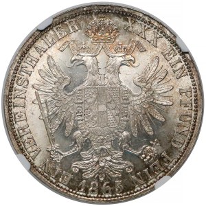 Austria, Franciszek Józef I, Talar 1865-A - PIĘKNY - NGC MS65 (MAX)