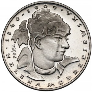 Próba NIKIEL 100 złotych 1975 Modrzejewska - głowa 