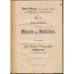 Hans Meuss, Verzeichniss verkäuflicher No.1 + No.18