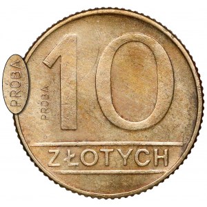 Próba MOSIĄDZ 10 złotych 1989 - nakład 10 szt. - RZADKOŚĆ