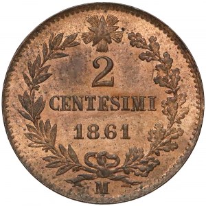 Włochy, Wiktor Emanuel II, 2 centesimi 1861-M