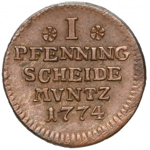 Brunszwik-Calenberg-Hannover, 1 fenig 1774 LCR