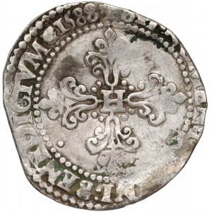 Henryk Walezy, 1/2 franka Paryż 1588 