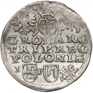 Zygmunt III Waza, Trojak Lublin 1595 - TOPÓR - 95 przy Snopku (R6)