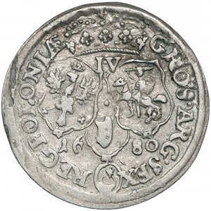 Jan III Sobieski, Szóstak Bydgoszcz 1680 TLB - błąd w nominale IV - rzadki 