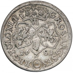 Jan III Sobieski, Szóstak Kraków 1681 - litera C - rzadszy