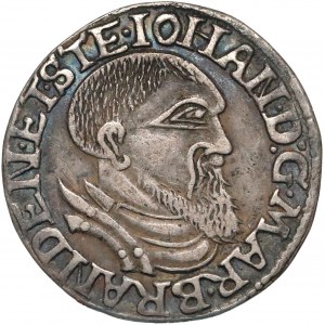 Śląsk, Ks. Krośnieńskie, Jan Kostrzyński, Trojak Kostrzyń 1544 - rzadki