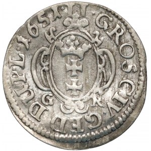 Jan II Kazimierz, Dwugrosz Gdańsk 1651 GR - proste