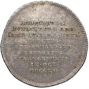 Austria, Leopold II, Żeton koronacyjny 1790 (ø21mm)