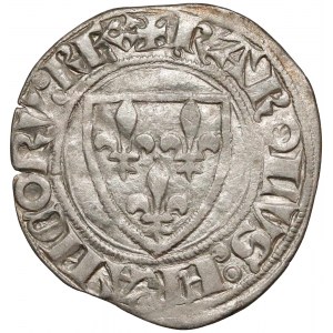 Francja, Karol VI Szalony (1380-1422), Grosz (Blanc dit Guenar)