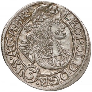 Śląsk, Leopold I, Wrocław, 3 krajcary 1669 SHS