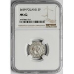 Zygmunt III Waza, Półtorak Bydgoszcz 1619 - NGC MS62