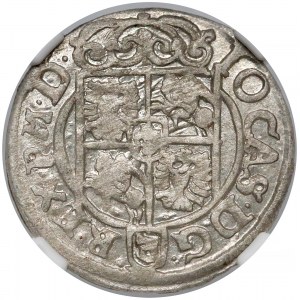 Jan II Kazimierz, Półtorak Poznań 1662 - data przy jabłku - NGC MS63