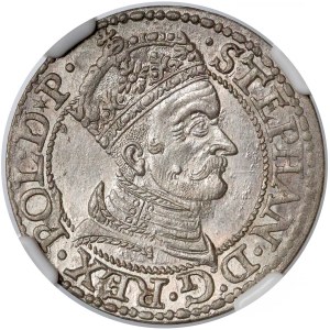 Stefan Batory, Grosz Gdańsk 1579 - NGC MS62