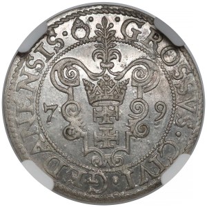 Stefan Batory, Grosz Gdańsk 1579 - NGC MS62