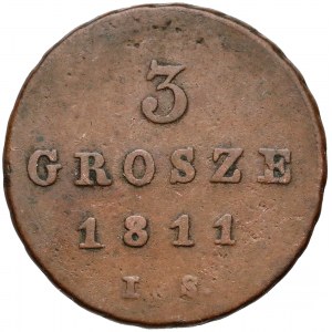 Księstwo Warszawskie, 3 grosze 1811 I.S. 