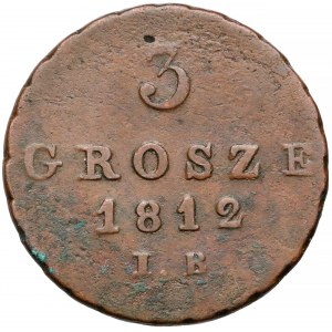 Księstwo Warszawskie, 3 grosze 1812 I.B.