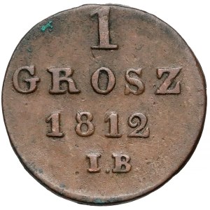 Księstwo Warszawskie, 1 grosz 1812 I.B.
