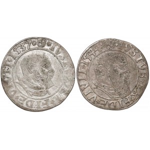 Prusy, Albrecht Hohenzollern, Grosze Królewiec 1537 i 1544 (2szt)