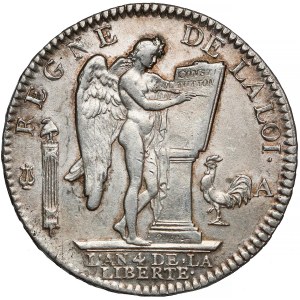 Francja, Ludwik XVI, Ecu (6 liwrów) 1792-A