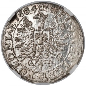 Zygmunt III Waza, Grosz Kraków 1604 - litera C - NGC MS63