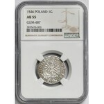 Zygmunt I Stary, Grosz Kraków 1546 - NGC AU55