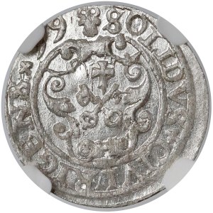 Zygmunt III Waza, Szeląg Ryga 1599 - NGC MS64