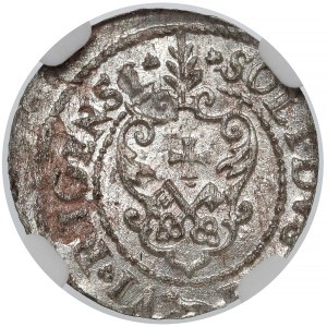 Zygmunt III Waza, Szeląg Ryga 1621 - pojedyncze otoki - NGC UNC