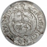 Zygmunt III Waza, Grosz (półtorak) Ryga 1616 - BEZ KRZYŻA - NGC MS62