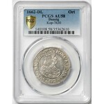 Jan II Kazimierz, Ort Gdańsk 1662 DL - ogony prosto - PCGS AU58