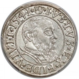 Prusy, Albrecht Hohenzollern, Grosz Królewiec 1541 - PCGS AU58