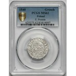 Prusy, Albrecht Hohenzollern, Grosz Królewiec 1540 - PCGS MS62