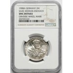 Saksonia-Weimar-Eisenach, 2 marki 1908-A - Uniwersytet - NGC UNC