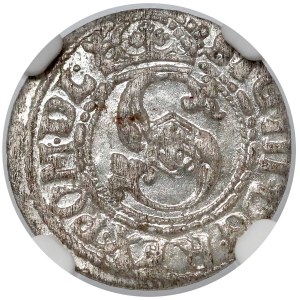 Zygmunt III Waza, Szeląg Ryga 1620 - ZO - Lis w lewo - NGC MS63