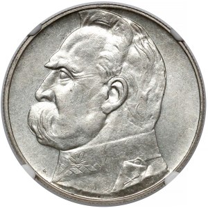 Piłsudski 10 złotych 1938 - NGC AU58