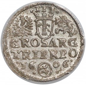 Zygmunt III Waza, Trojak Kraków 1606 - Lewart w kole - PCGS MS64 (R3)