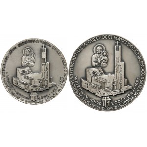 Medale Jan Paweł II SREBRO Kongres Eucharystyczny 1987 2szt. nakłady 50 i 5 szt.