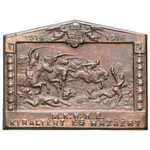 Kappenabzeichen: Honved Kavallerie M.K.H.H.E. KIRÁLYÉRT ÉS HAZÁÉRT