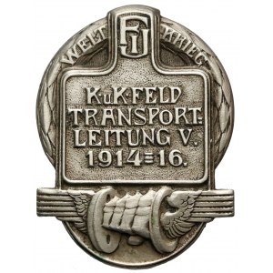 Cap badge: K.u.K. Feldtransport-Leitung v. 1914-16