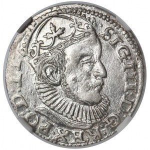 Zygmunt III Waza, Trojak Ryga 1589 - NGC MS62