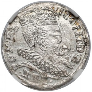 Zygmunt III Waza, Trojak Wilno 1596 - Prus - NGC MS61