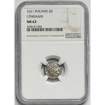 Zygmunt III Waza, Dwudenar Wilno 1621 - NGC MS62