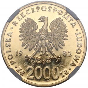 2.000 złotych 1982 Jan Paweł II - NGC PF61 UC