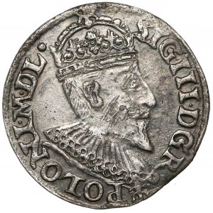 Zygmunt III Waza, Trojak Olkusz 1595 - ruszt pod pop. (R4)