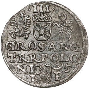 Zygmunt III Waza, Trojak Olkusz 1595 - ruszt pod pop. (R4)