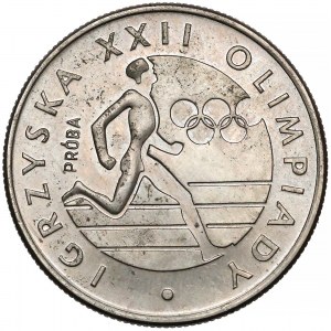 Próba MIEDZIONKIEL 20 złotych 1980 Olimpiada (biegacz)